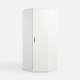 Hjørnegarderobe TRAWEN 89x89x210 cm - hvit matt - 1 dør