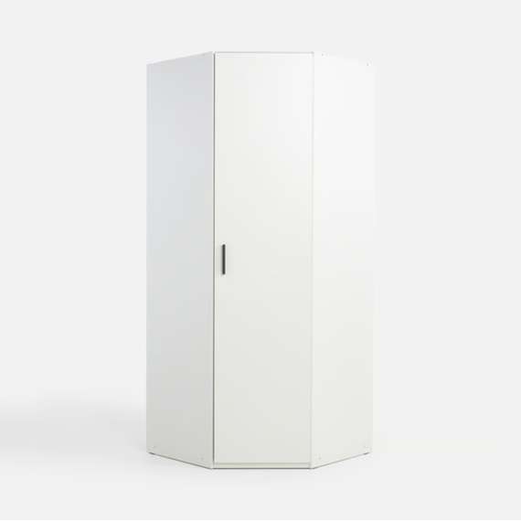 Hjørnegarderobe TRAWEN 89x89x210 cm - hvit matt - 1 dør
