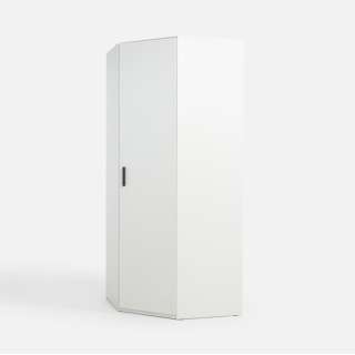 Hjørnegarderobe TRAWEN 89x89x210 cm - hvit matt - 1 dør