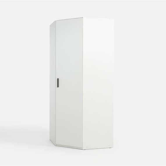 Hjørnegarderobe TRAWEN 89x89x210 cm - hvit matt - 1 dør