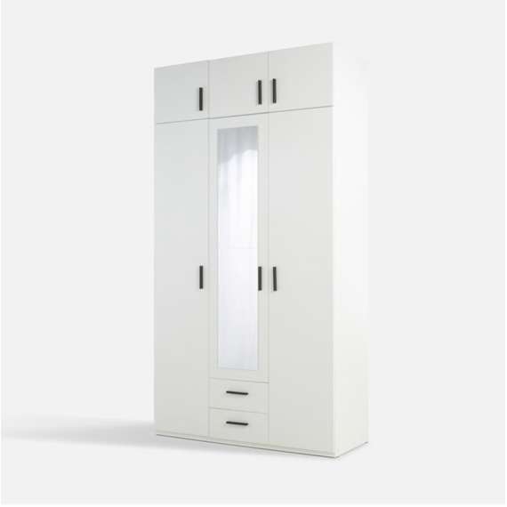 Overskap TRAWEN 133x38 cm - hvit matt - 3 dører