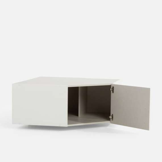 Hjørne overskap TRAWEN 89x89x38 cm - hvit matt - 1 dør