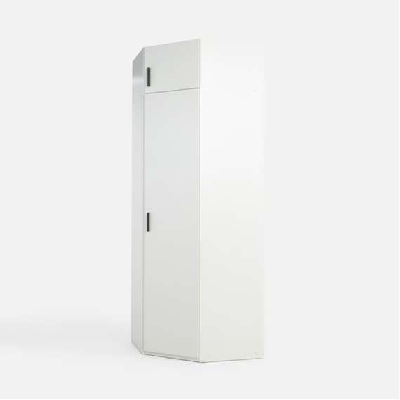 Hjørne overskap TRAWEN 89x89x38 cm - hvit matt - 1 dør