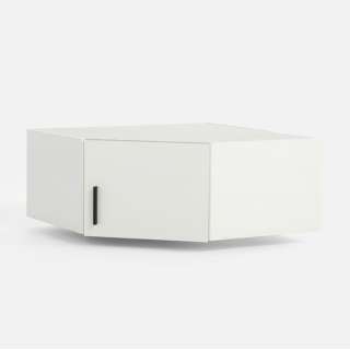 Hjørne overskap TRAWEN 89x89x38 cm - hvit matt - 1 dør