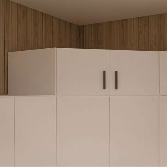 Hjørne overskap TRAWEN 89x89x38 cm - hvit matt - 1 dør