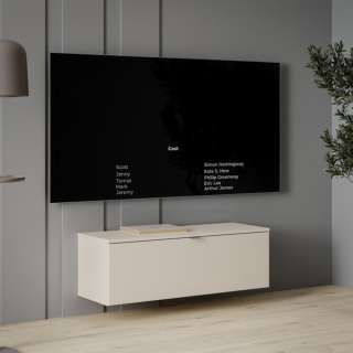 Vegghengt tv-benk LIBERTAD - 100x38 cm - beige sand - 1 dør