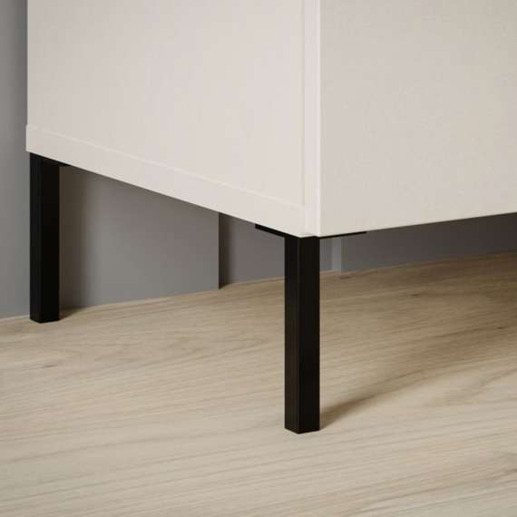 Vegghengt tv-benk LIBERTAD - 100x38 cm - svart matt - svart høyglans - 1 dør - 2 dører -