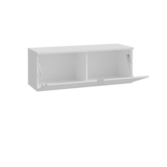Vegghengt tv-benk LIBERTAD - 100x38 cm - hvit matt - 1 dør