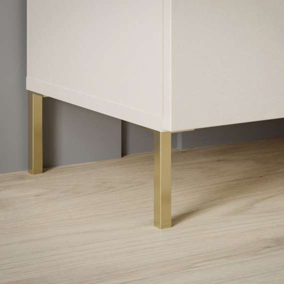 Vegghengt tv-benk LIBERTAD - 100x38 cm - hvit matt - 1 dør