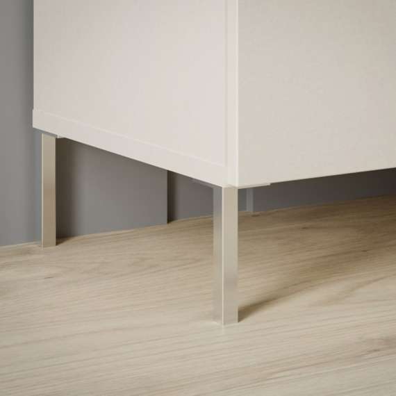 Vegghengt tv-benk LIBERTAD - 179x38 cm - svart matt - svart høyglans - 2 dører