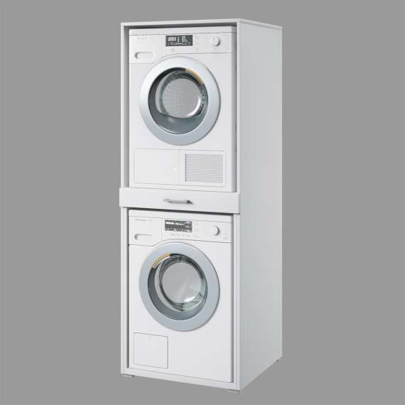 Skap til vaskemaskin og tørketrommel ASA 69x189 cm - hvit