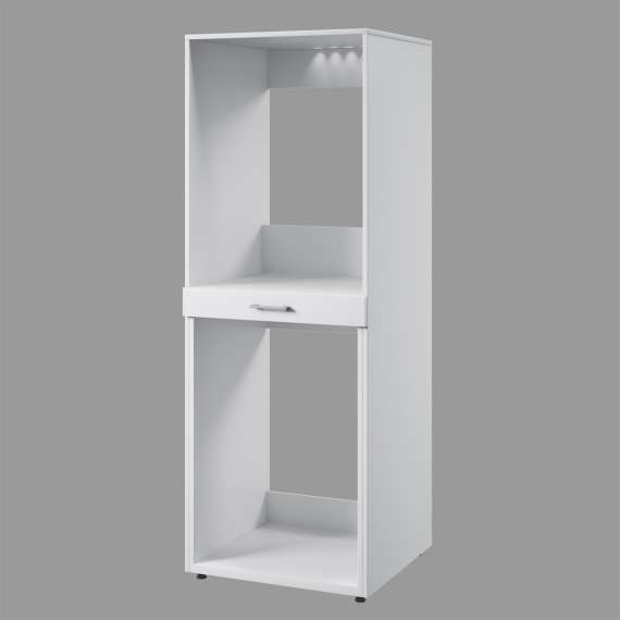 Skap til vaskemaskin og tørketrommel ASA 69x189 cm - hvit