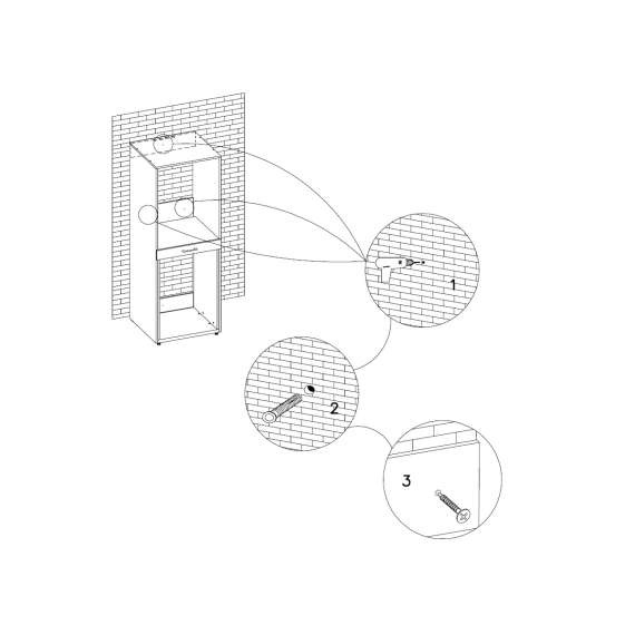 Skap til vaskemaskin og tørketrommel ASA 69x189 cm - hvit