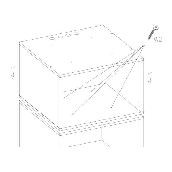 Overskap til vaskemaskinskap ASA 67x44 cm - hvit
