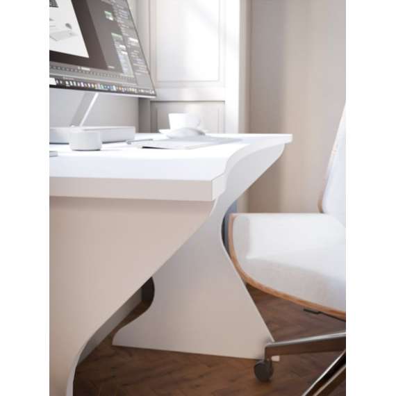 Skrivebord UTAPAU 140x65 cm - hvit matt