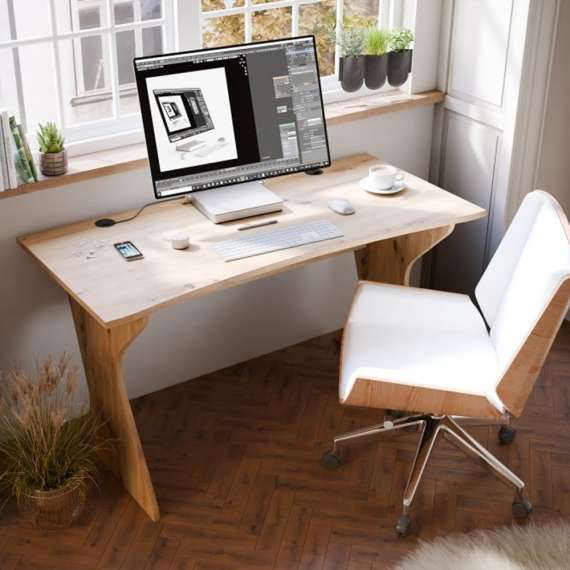 Skrivebord UTAPAU 140x65 cm - eik artisan