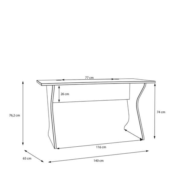 Skrivebord UTAPAU 140x65 cm - salvie