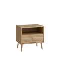 Nattbord HARLLSON 60x58 cm - eik mauvella - 1 skuff