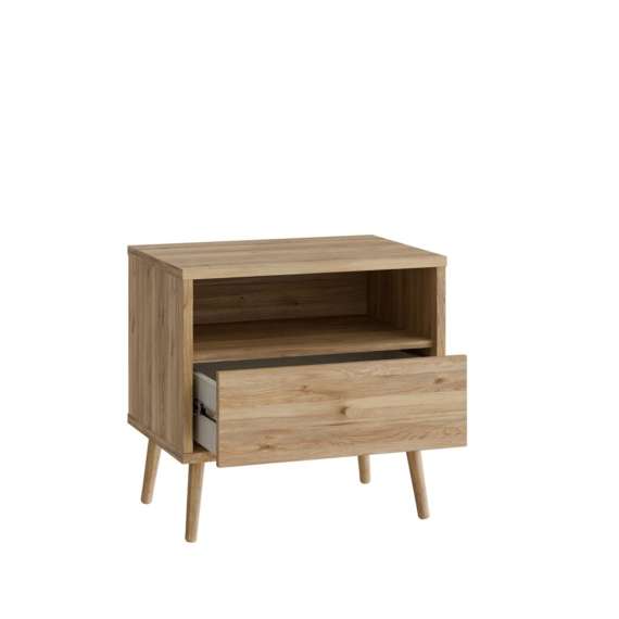 Nattbord HARLLSON 60x58 cm - eik mauvella - 1 skuff