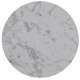 Bordsett PAOLA Ø38 - Ø60 cm - hvit imitasjon marmor - sølv undestell