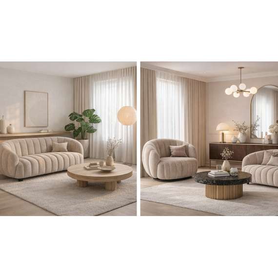 Sofa Fraser - 140x70 cm - mørk beige