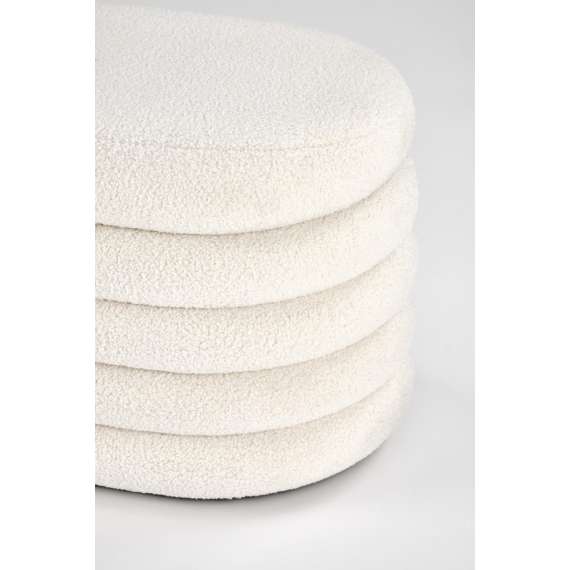 Sittebenk BLISS - 105x42 cm - crem bouclé - oppbevaringsplass