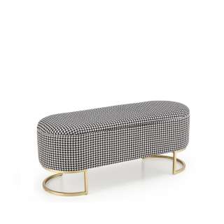 Sittebenk HARMONY - 104x44 cm - hundetann mønster - oppbevaringsplass