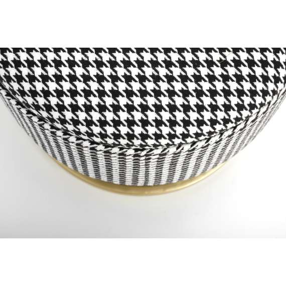 Sittebenk HARMONY - 104x44 cm - hundetann mønster - oppbevaringsplass