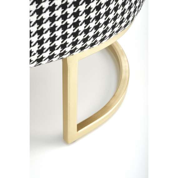 Sittebenk HARMONY - 104x44 cm - hundetann mønster - oppbevaringsplass