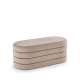 Sittebenk CALPI - 110x42 cm - beige velvet - oppbevaringsplass