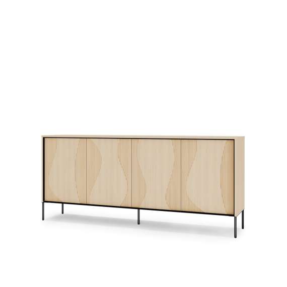 Skjenk Flow 193x85 cm - eik - med LED lys