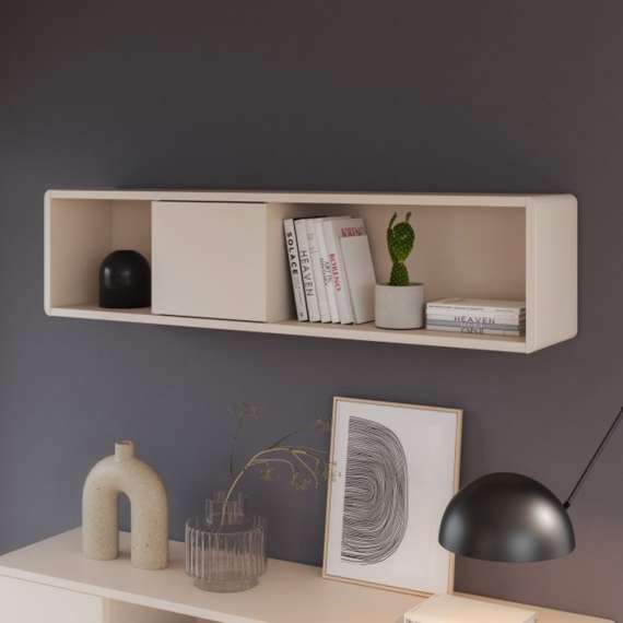 Vegghengt reol PALAY - 141x34 cm - beige sand