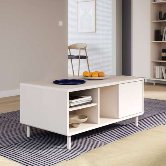 Sofabord PALAY 110x60 cm - beige sand - 2 dører