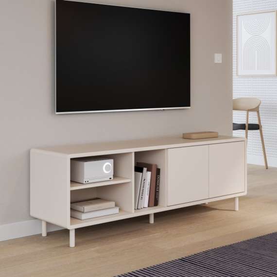Tv-benk PALAY 162x55 cm - beige sand - 2 dører
