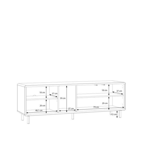 Tv-benk PALAY 162x55 cm - beige sand - 2 dører