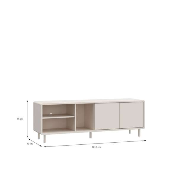 Tv-benk PALAY 162x55 cm - beige sand - 2 dører