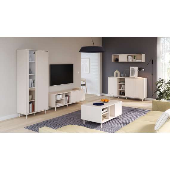 Tv-benk PALAY 162x55 cm - beige sand - 2 dører