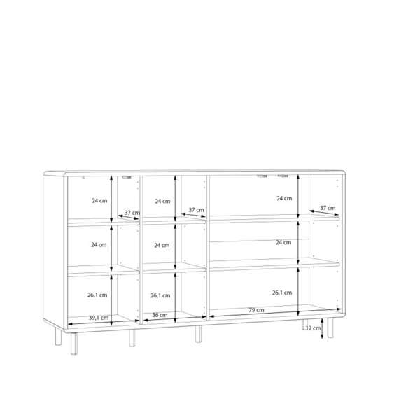 Skjenk PALAY 162x93 cm - beige sand - 3 dører