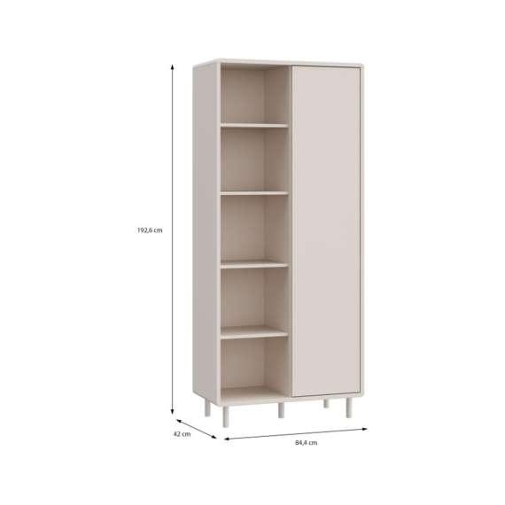 Reol PALAY 84x193 cm - beige sand - 1 dør