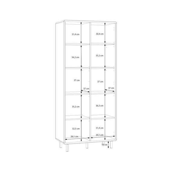 Reol PALAY 84x193 cm - beige sand - 1 dør