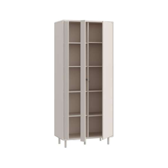 Vitrineskap PALAY 84x193 cm - beige sand - 2 dører