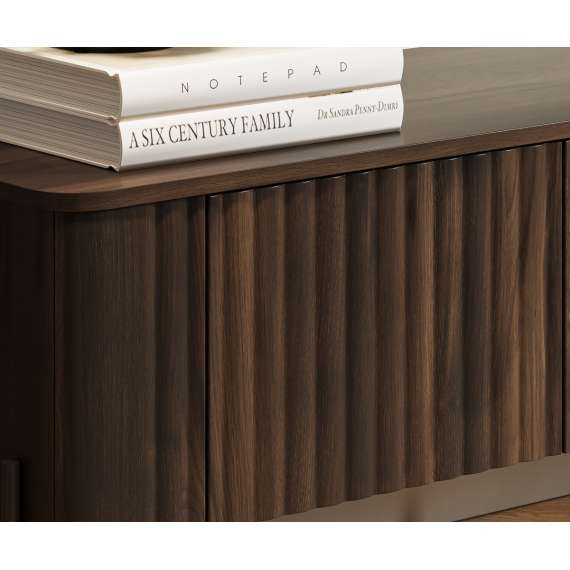 Tv-benk VERA 190x50cm -  eik ristretto - 4 dører