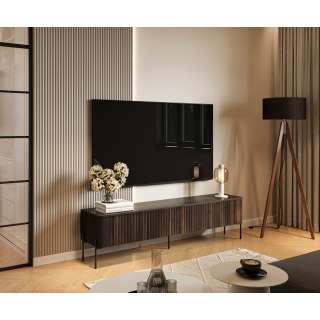 Tv-benk VERA 190x50cm -  eik ristretto - 4 dører