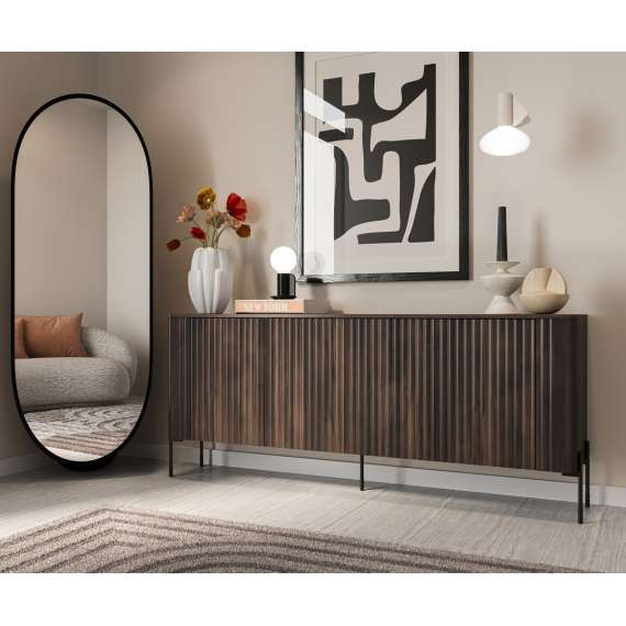 Skjenk VERA 190x80cm - eik ristretto - 4 dører