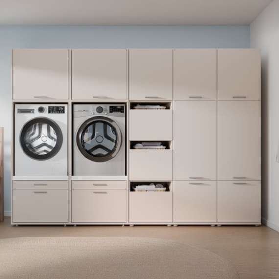 Overskap WASHCAB 67x58 cm - 1 dør - beige sand