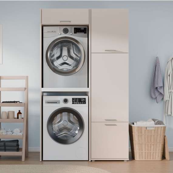 Overskap WASHCAB 67x58 cm - 1 dør - beige sand