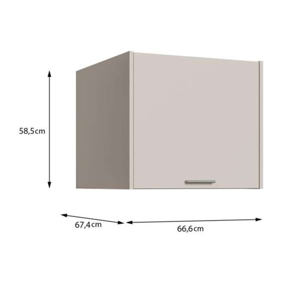Overskap WASHCAB 67x58 cm - 1 dør - beige sand