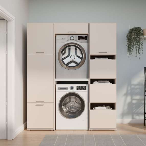 Skap WASHCAB 50x144 cm - 3 dører beige sand