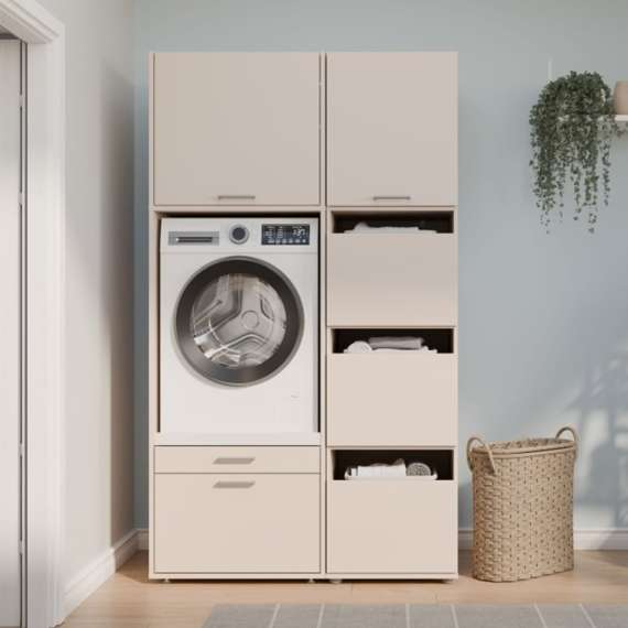 Skap WASHCAB 50x144 cm - 3 dører beige sand