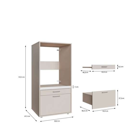 Vaskerom WASHCAB VI - 117x202 cm - beige sand
